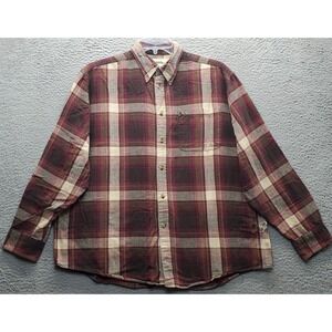 Gander Mountain Flannel Shirt Men's XL Multicolor‎ Plaid Long Sleeve Button Up